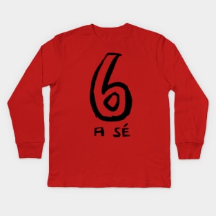 Irish Number 6, Gaelic Irish Six Kids Long Sleeve T-Shirt